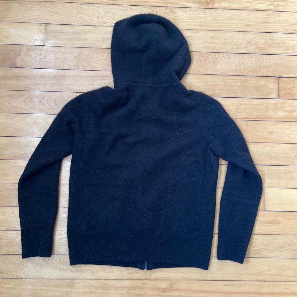 J. Crew Mens 100% Cashmere Full Zip Hoodie Black The Good Cashmere Standard - Picture 7 of 7